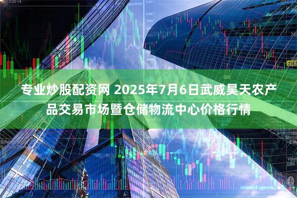 专业炒股配资网 2025年7月6日武威昊天农产品交易市场暨仓储物流中心价格行情